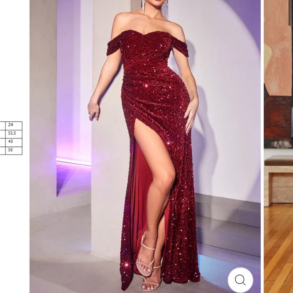 VELVET SEQUIN FITTED GOWN - Cinderella Divine CL03